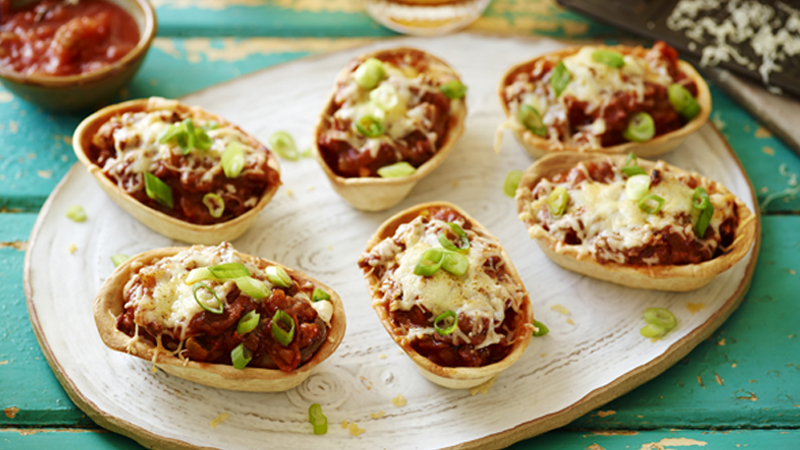Mundgerechte Rinder-Taco-Boote
