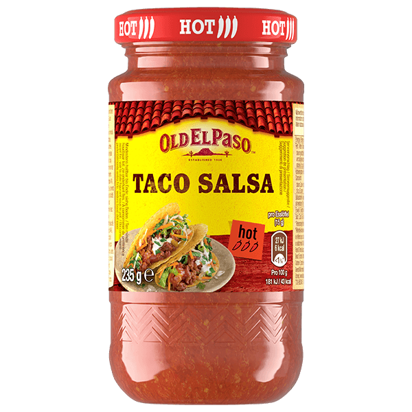 Glas Old El Paso Spicy Salsa Taco Sauce, 235 g