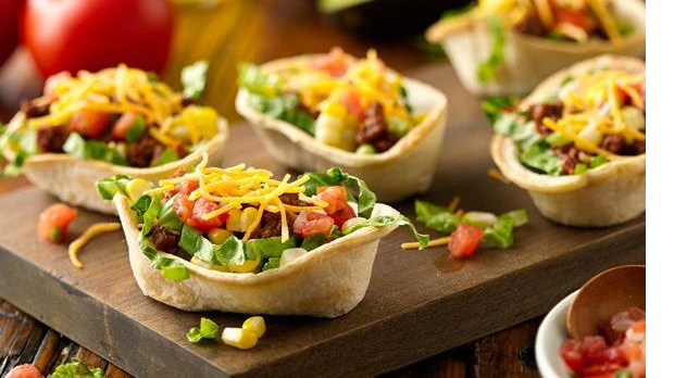 Mini-Tacos mit Salat